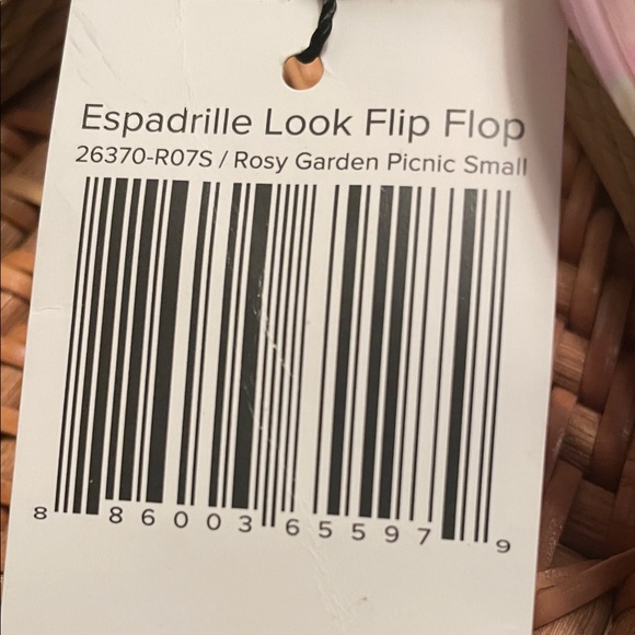 Vera Bradley Espadrille Look Flip Flops, Small - Picture 5 of 5